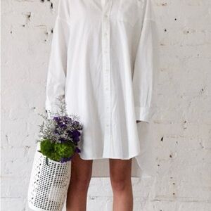 Denimist White Cotton Shirt Dress